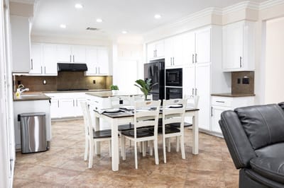 Bright and modern kitchen in a nursing home facility