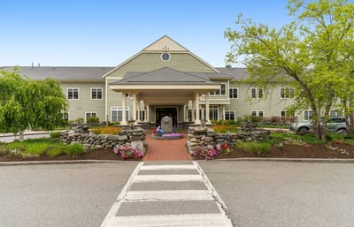 Exterior view of the Dirigo Pines facility entrance
