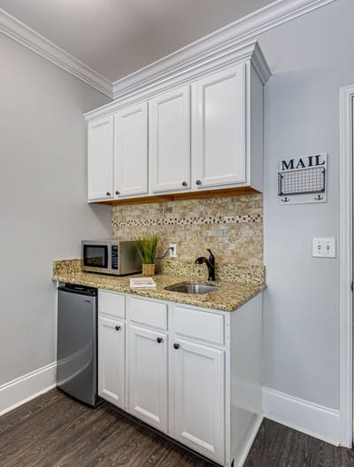 Bright kitchenette in a resident unit