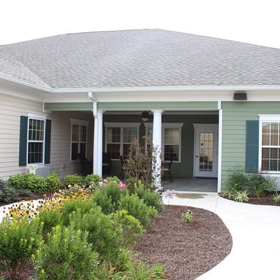 Well-maintained garden area with walkway