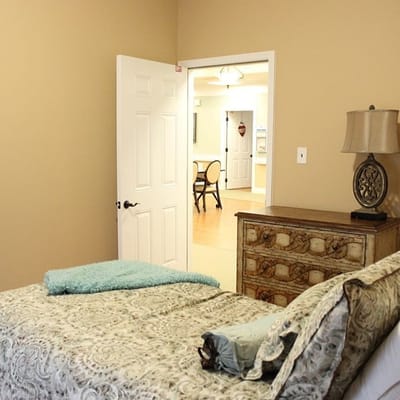 Cozy resident room with a view to common area