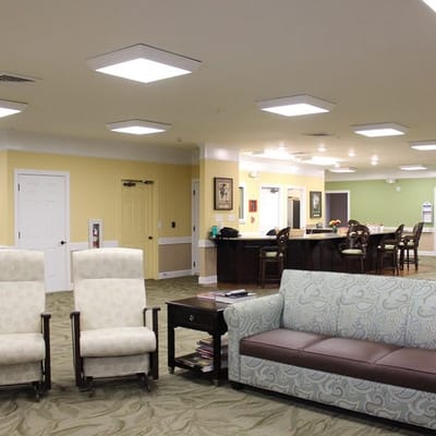 Common area with seating and dining space