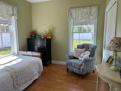 Cozy interior of a resident's room with natural light