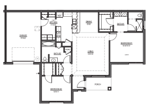 Architectural floor plan of a resident unit