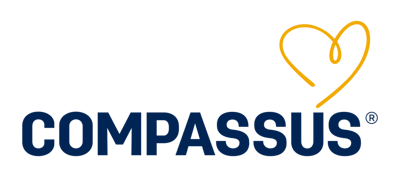Compassus logo featuring a heart design