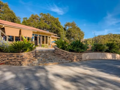 Entrance to Hidden Meadows with landscaped area