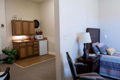 Cozy resident room with kitchenette