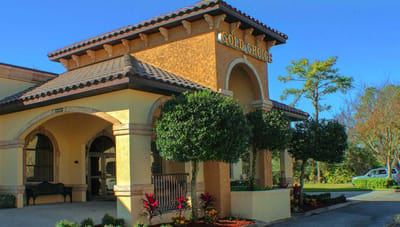 Entrance of Gold Choice Deltona with landscaping