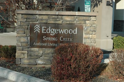 Exterior sign of Edgewood Spring Creek assisted living facility