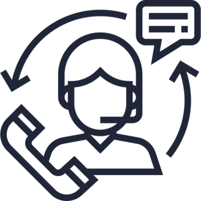 Customer service icon representing assistance