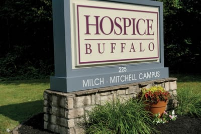 Facility sign at the entrance of Hospice Buffalo