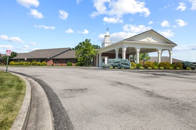 Exterior view of The Terrace Nursing & Rehabilitation Facility entrance