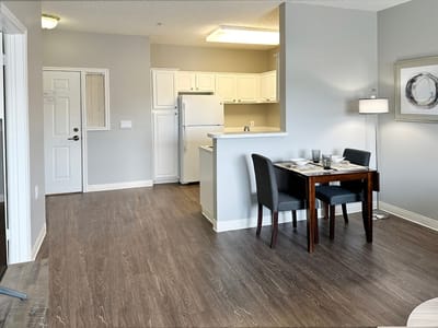 Bright and spacious interior of a resident apartment