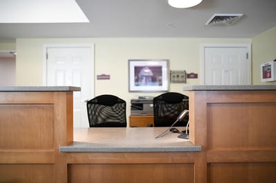 Reception area of assisted living facility