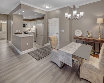 A well-decorated facility interior room