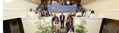 Group photo of staff and residents at Princeton Windrows