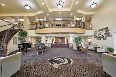 Interior view of a welcoming lobby area