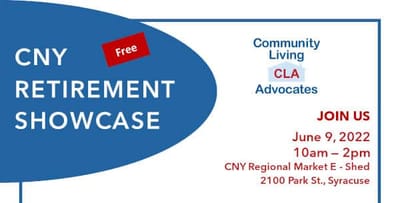 Event flyer for a retirement showcase