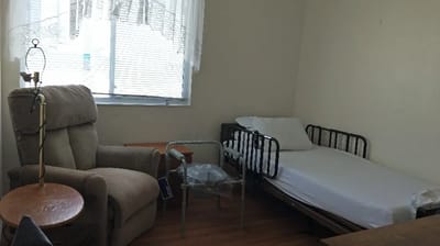A private room in an assisted living facility