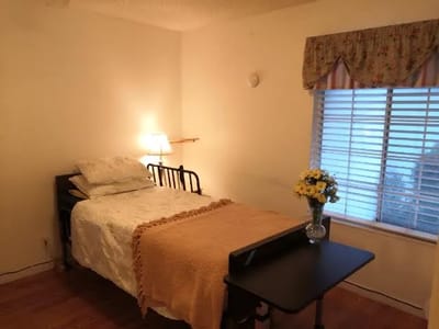 Cozy private room in a senior care facility