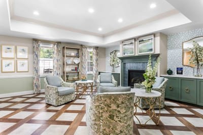 Cozy common area with seating and decor