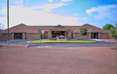 Exterior view of Pebble Creek Nursing Center