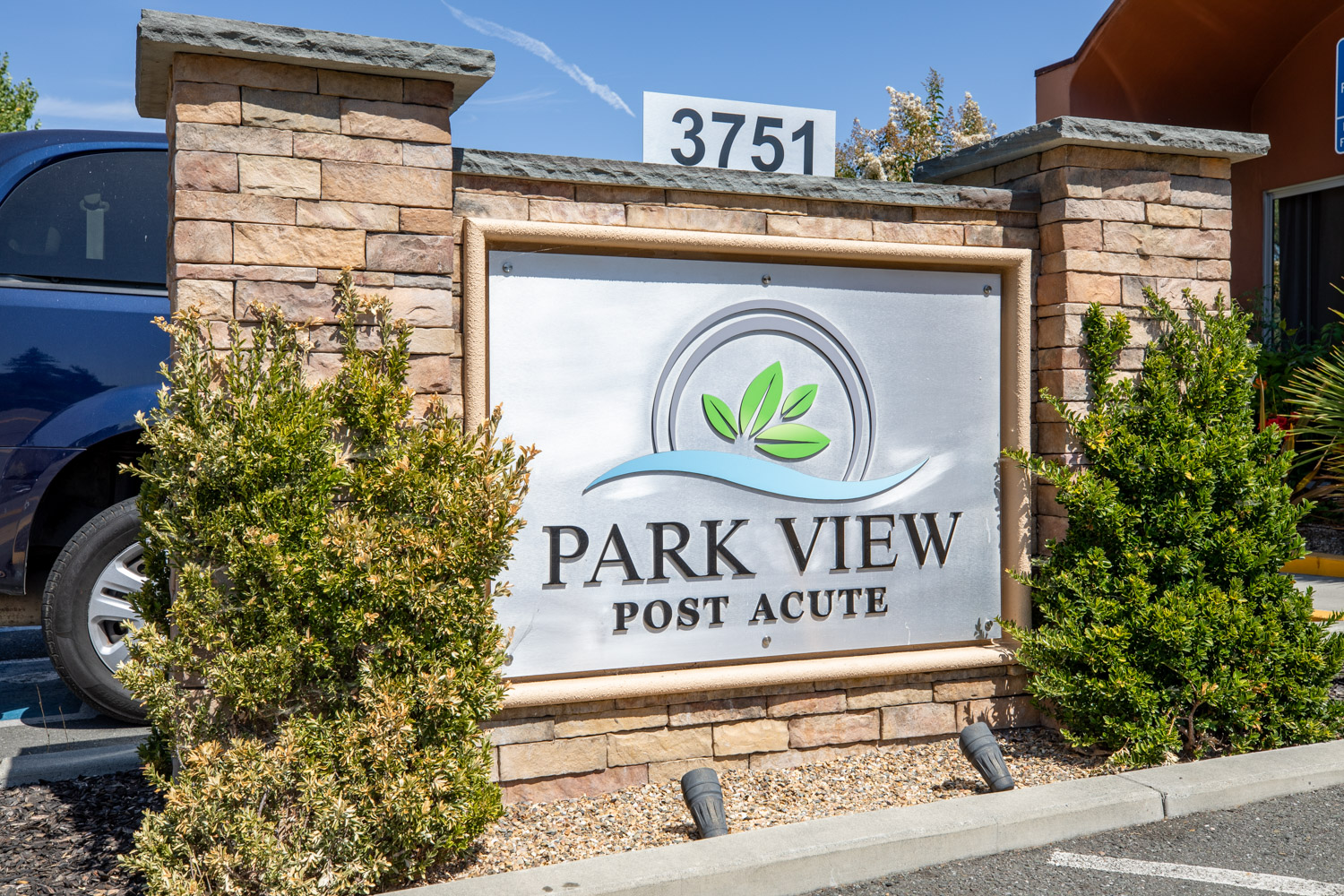 Sign displaying Park View Post Acute facility name