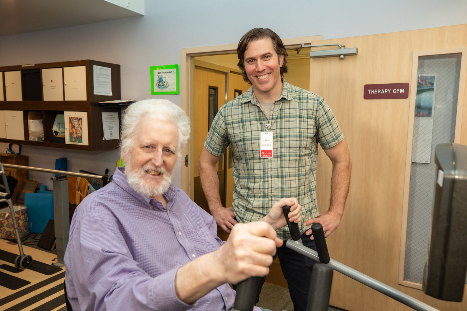 Resident engaging in therapy with staff member