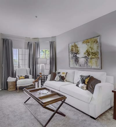 Stylish living room area with modern decor