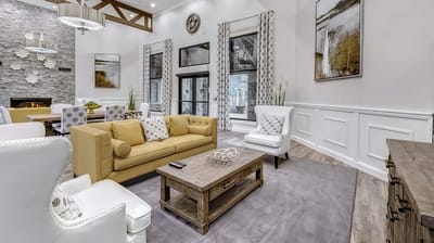 Bright common area with comfortable seating
