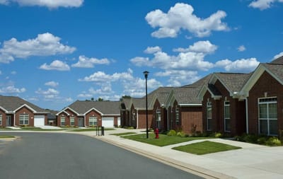 Outdoor view of a residential area in the community
