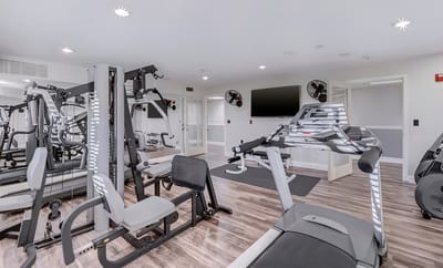 Interior view of a well-equipped fitness room