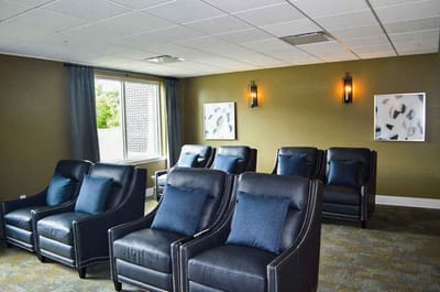 Comfortable seating arrangement in a lounge area