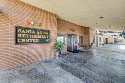 Exterior view of Santa Anita Retirement Center entrance