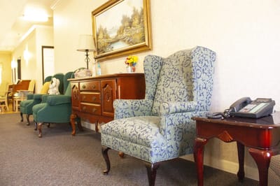 Comfortable seating in a shared lounge area