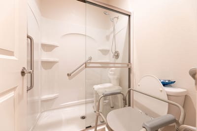 Accessible bathroom in assisted living facility