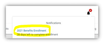 Notifications regarding benefits enrollment