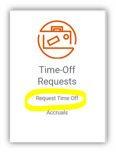 Time-off request graphic with highlights