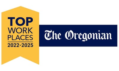 Award badge for workplace recognition.