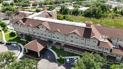 Aerial view of Discovery Village At Tampa Palms building