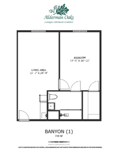 Architectural floor plan of a resident unit