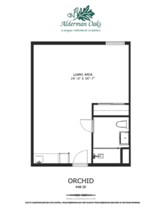 Architectural floor plan of a resident unit
