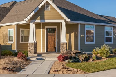 Exterior view of a cozy assisted living facility