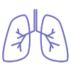 Logo featuring stylized lungs.