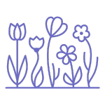 Stylized illustration of flowers