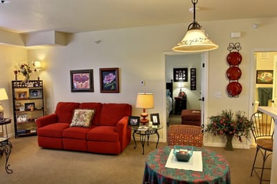 Cozy interior of a private resident room