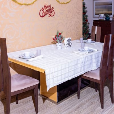 Dining table set for a festive event