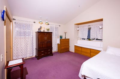 Bright private resident room with furniture