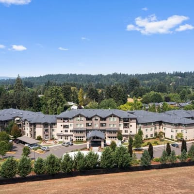 Aerial view of Bonaventure of Albany senior living facility