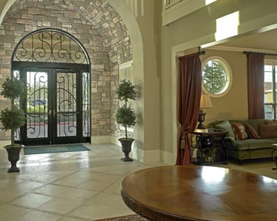 Interior view of a welcoming lobby with furnishings
